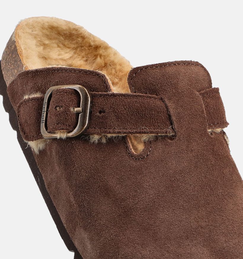 Scholl Donkerbruine Gesloten Slippers voor dames (364556)