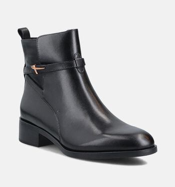 Tamaris Enkellaarsjes Zwart/Cognac/Bruin