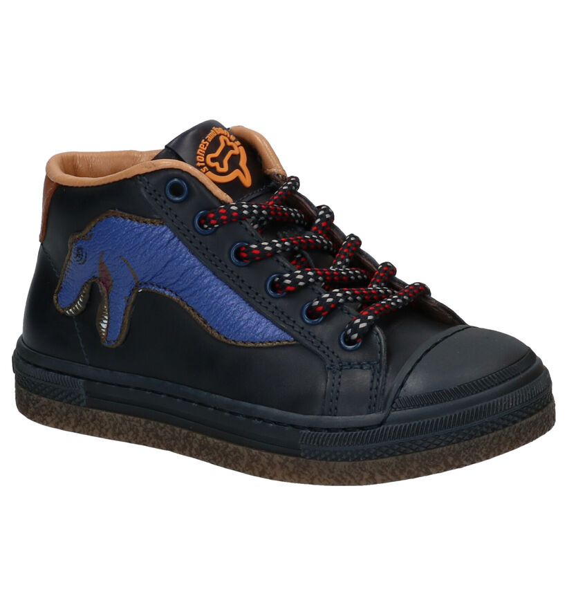 STONES and BONES Liset Blauwe Hoge Schoenen in leer (295164)