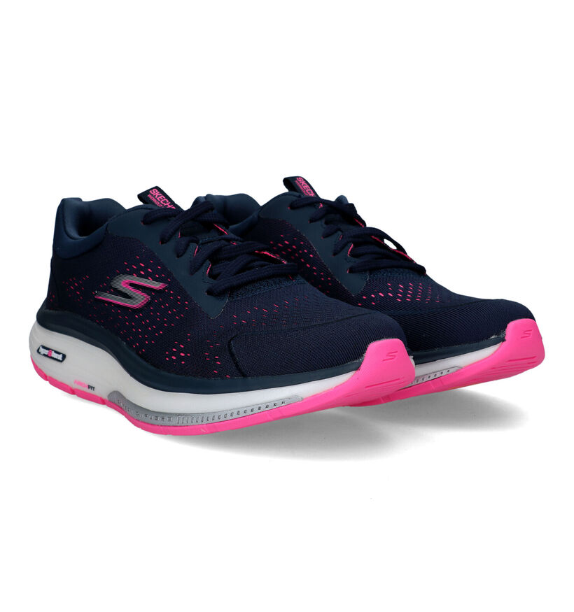 Skechers Go Walk Workout Walker Blauwe Sneakers voor dames (321380)