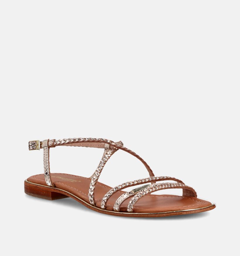 Les Tropeziennes Homage Sandales plates en Or pour femmes (373235)