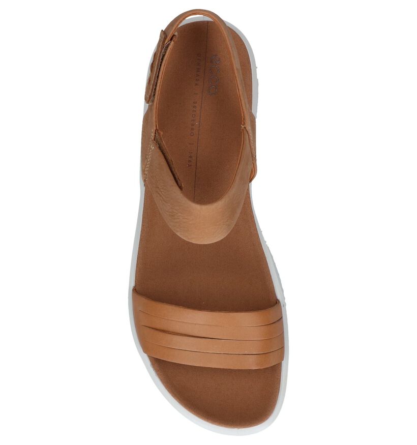 ECCO Sandales plates en Cognac en cuir (246171)