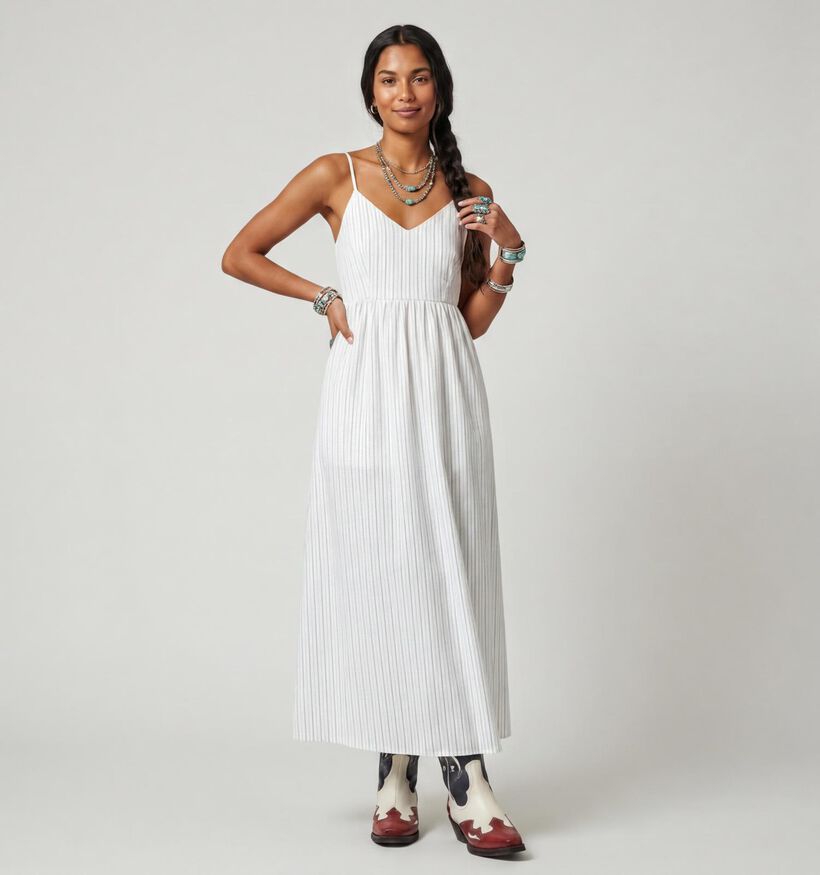 Vero Moda Glow Witte Midi-Jurk voor dames (374968)