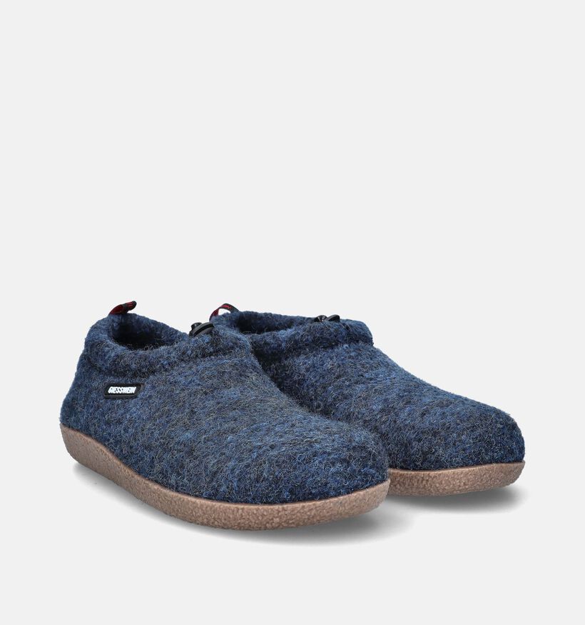 Giesswein Vent Pantoufles en Bleu pour femmes (349155) - pour semelles orthopédiques
