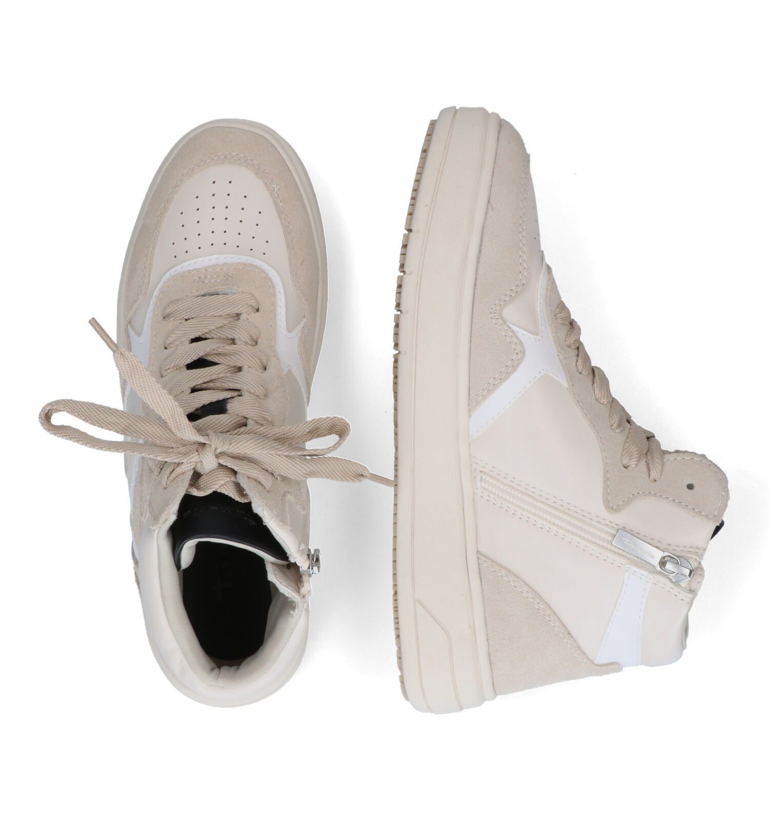Tamaris Beige Hoge Sneakers Dames Sneakers Online op TORFS.BE