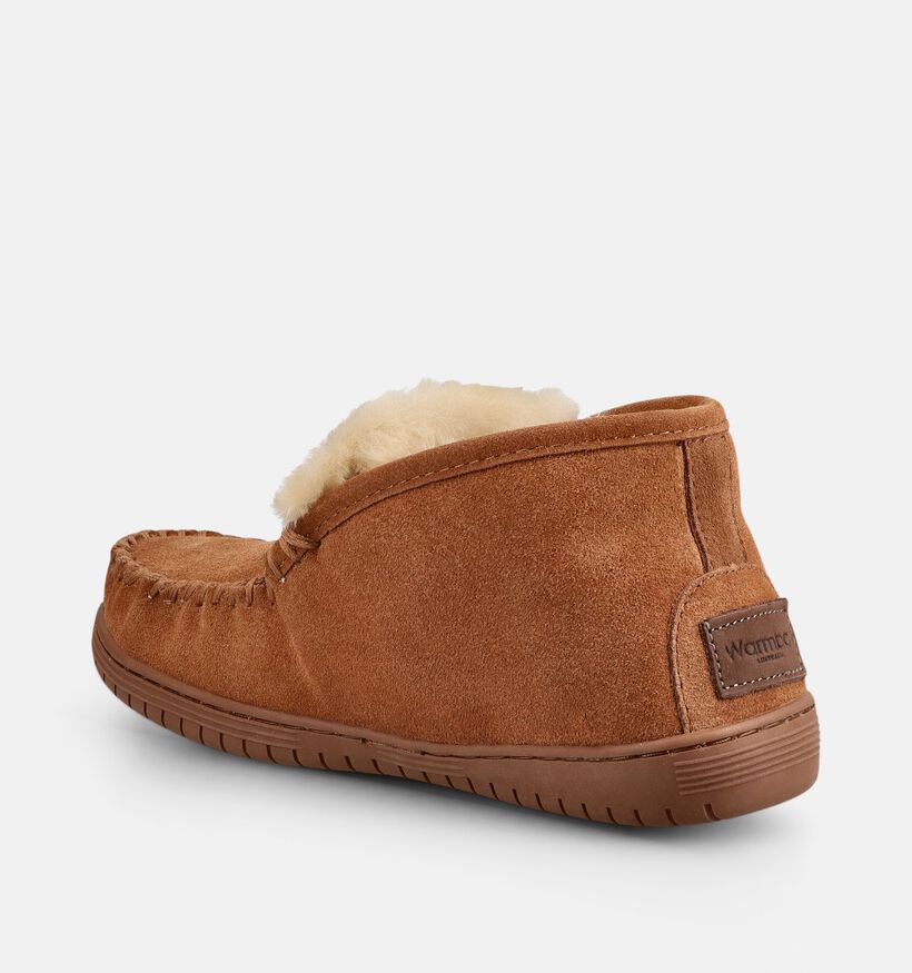 Warmbat Rewan Pantoufles en Cognac pour hommes (379314)