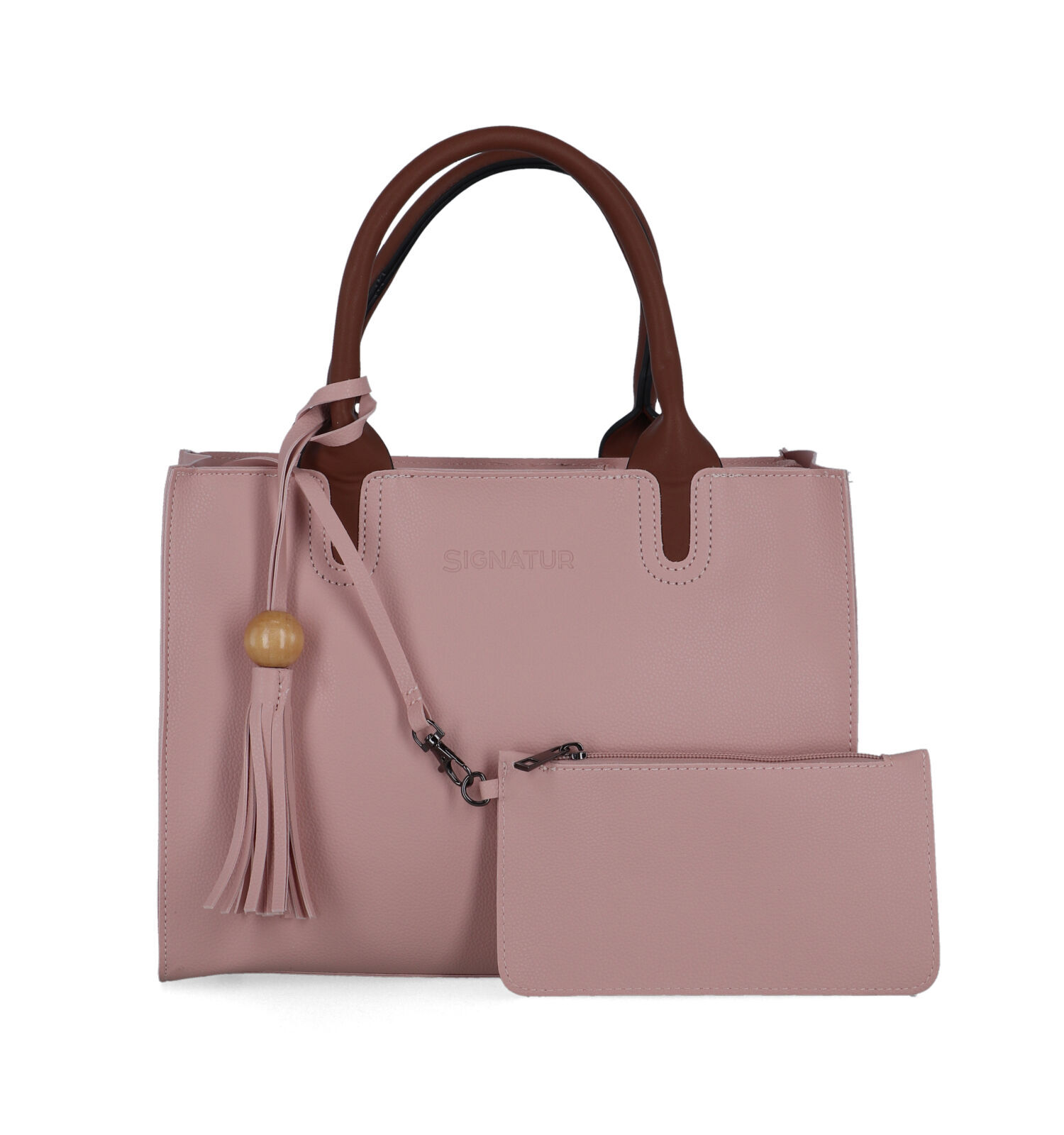 Signatur Roze Handtas met Riem Dames Handtassen Online op TORFS.BE