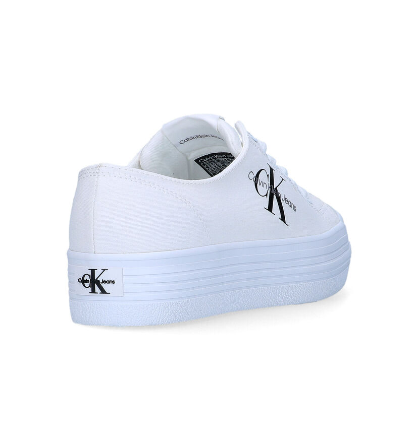 Calvin Klein Vulc Flatform Baskets en Blanc pour femmes (321040) - pour semelles orthopédiques