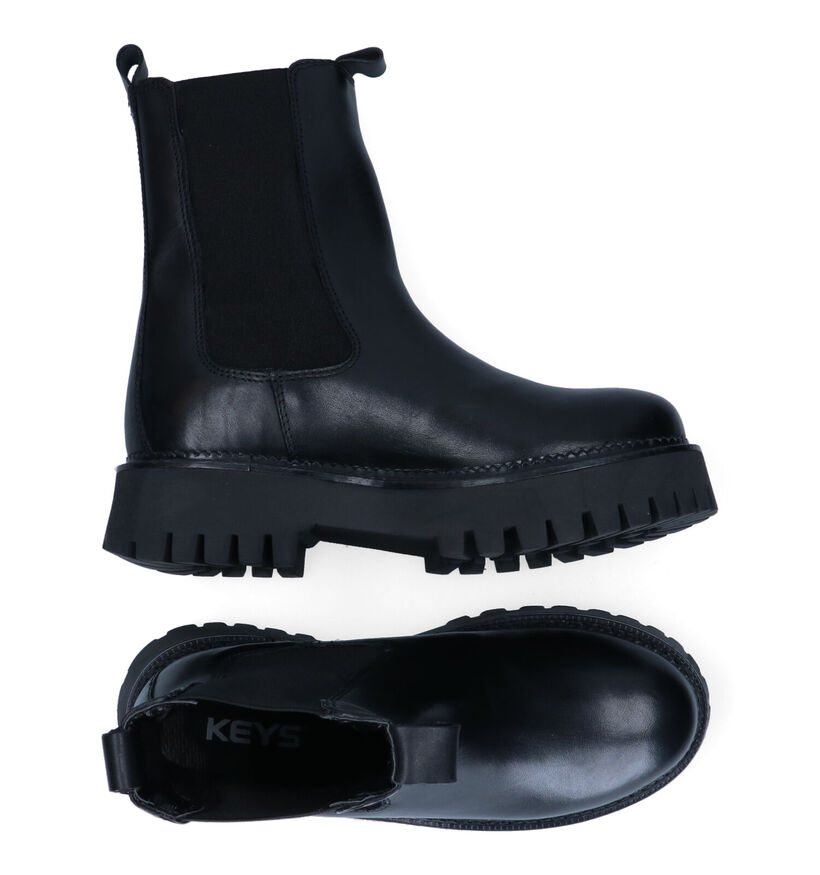 Keys Bottines Chelsea en Noir en cuir (296016)