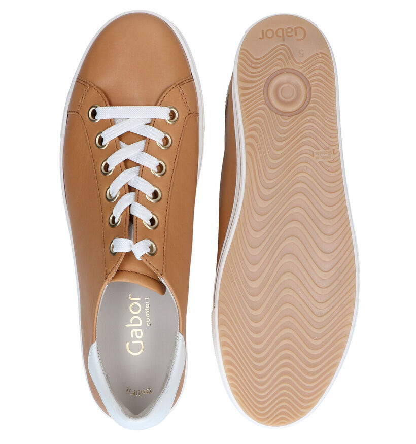 Gabor OptiFit Cognac Veterschoenen in leer (288012)