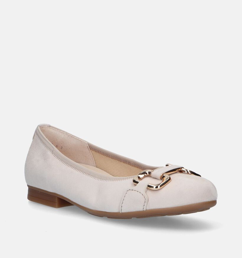 Gabor Comfort Beige Ballerina's voor dames (339331) - geschikt voor steunzolen