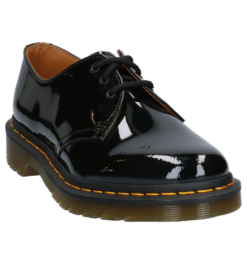 Dr. Martens Witte Veterschoenen in lak (284703)