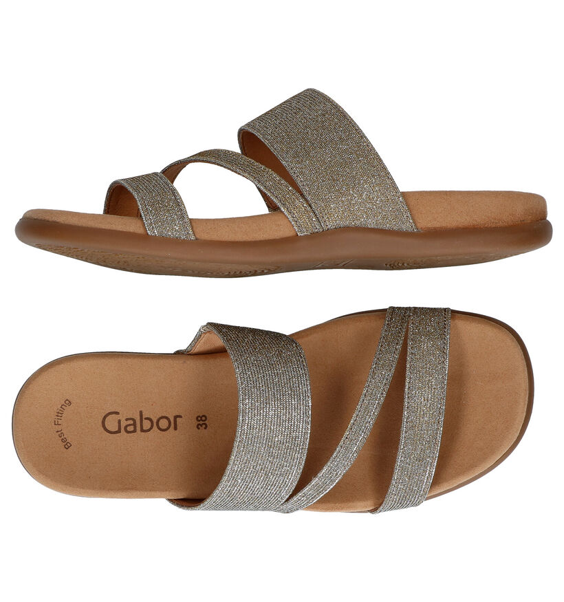 Gabor Best Fitting Gouden Slippers in stof (291369)