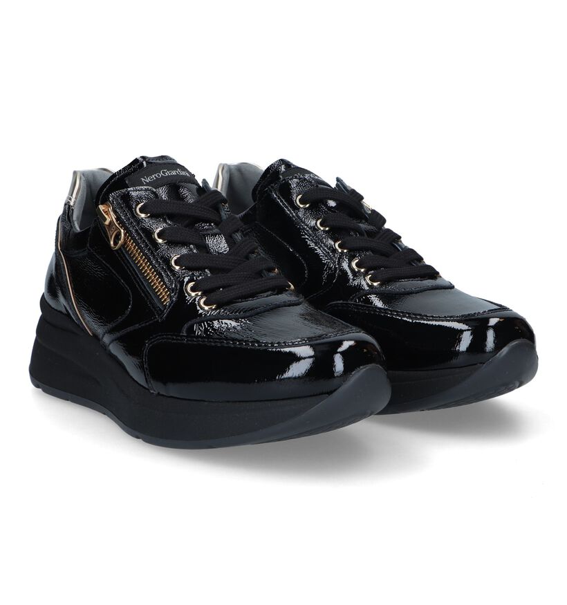 NeroGiardini Zwarte Sneakers voor dames (329880) - geschikt voor steunzolen