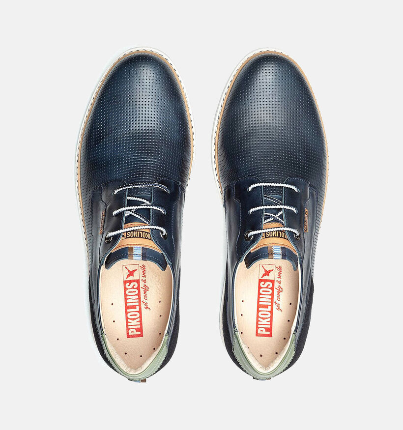Pikolinos Olvera Blauwe Veterschoenen voor heren (355443) - geschikt voor steunzolen