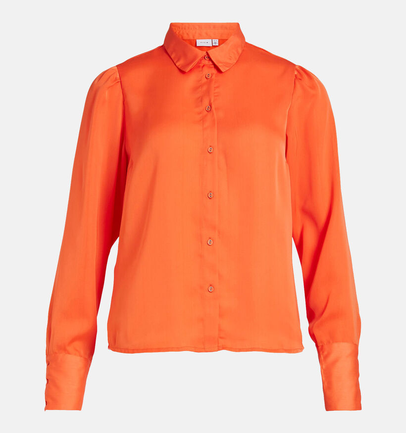 Vila Renny Blouse en satin en Orange pour femmes (323708)