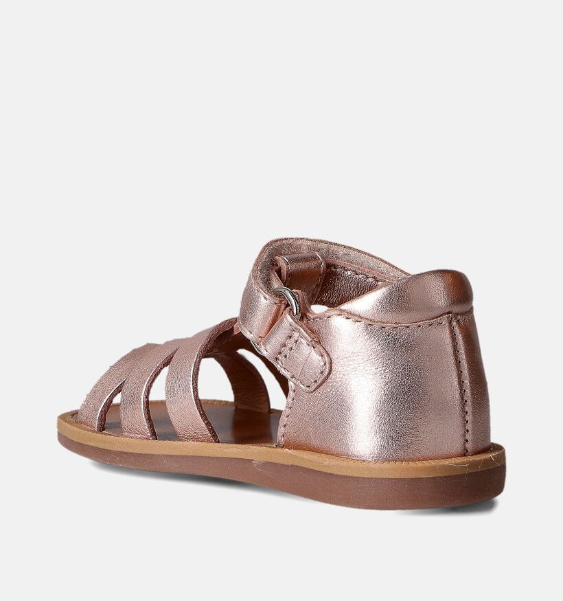 Pom d'Api Poppy Strap Sandales en Or rose pour filles (354622)