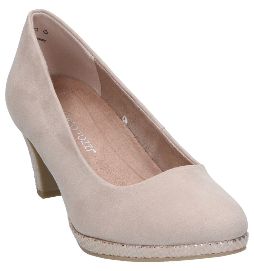 Marco Tozzi Taupe Pumps in stof (270658)