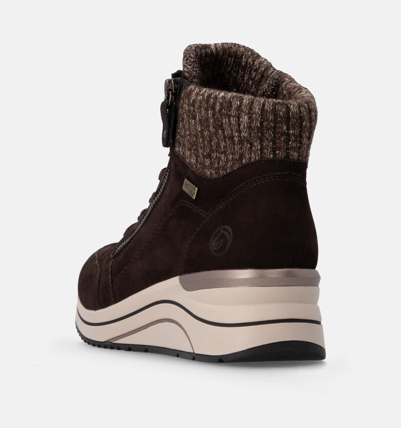 Remonte Donkerbruine Veterboots voor dames (379858)
