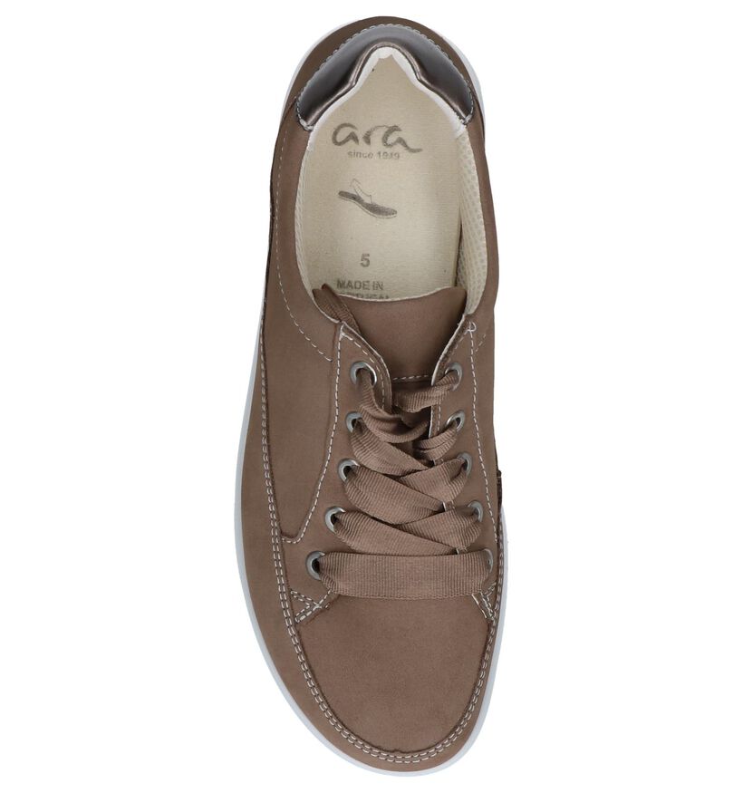 Taupe Veterschoenen Ara Tokio in nubuck (246292)