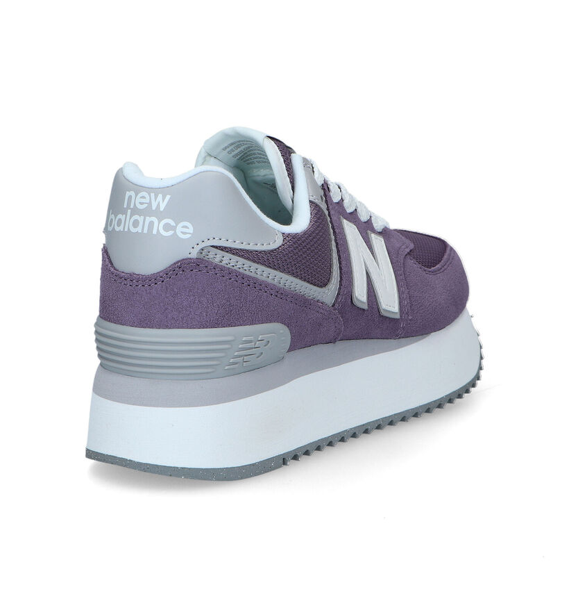 New Balance WL 574 Baskets en Violet pour femmes (327408) - pour semelles orthopédiques