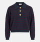 Vila Malfine Blauwe/Bordeaux Polo Trui voor dames (382032)