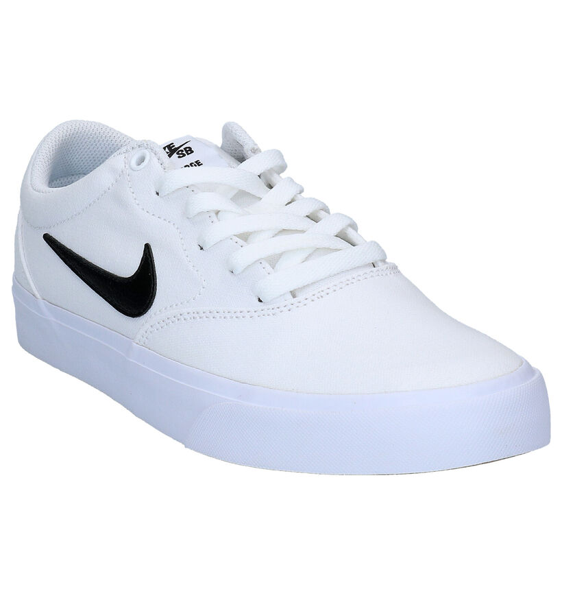 Nike SB Charge Solarsoft Witte Sneakers in stof (299284)