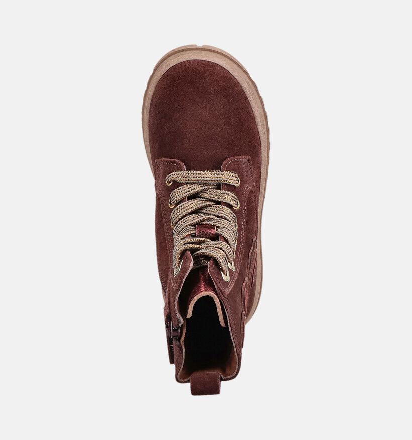 Milo & Mila Bordeaux Boots met Veters en Rits voor meisjes (378896)