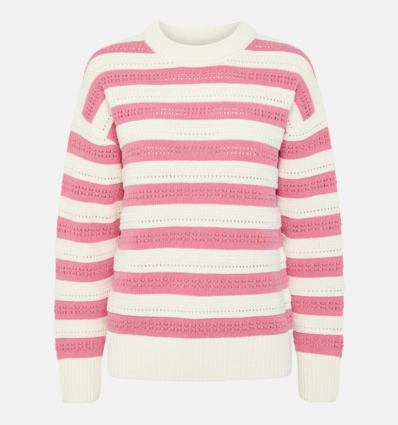 Pieces Fanni Roze Trui met strepen voor dames (351088)
