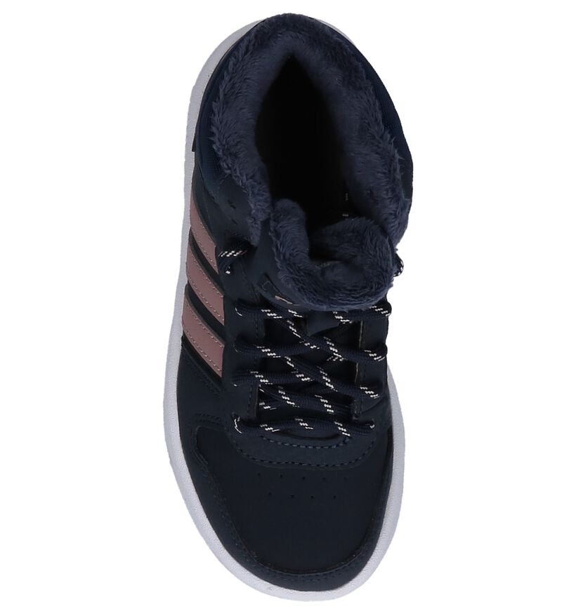 adidas Hoops 2.0 Baskets en Bleu en simili cuir (221800)