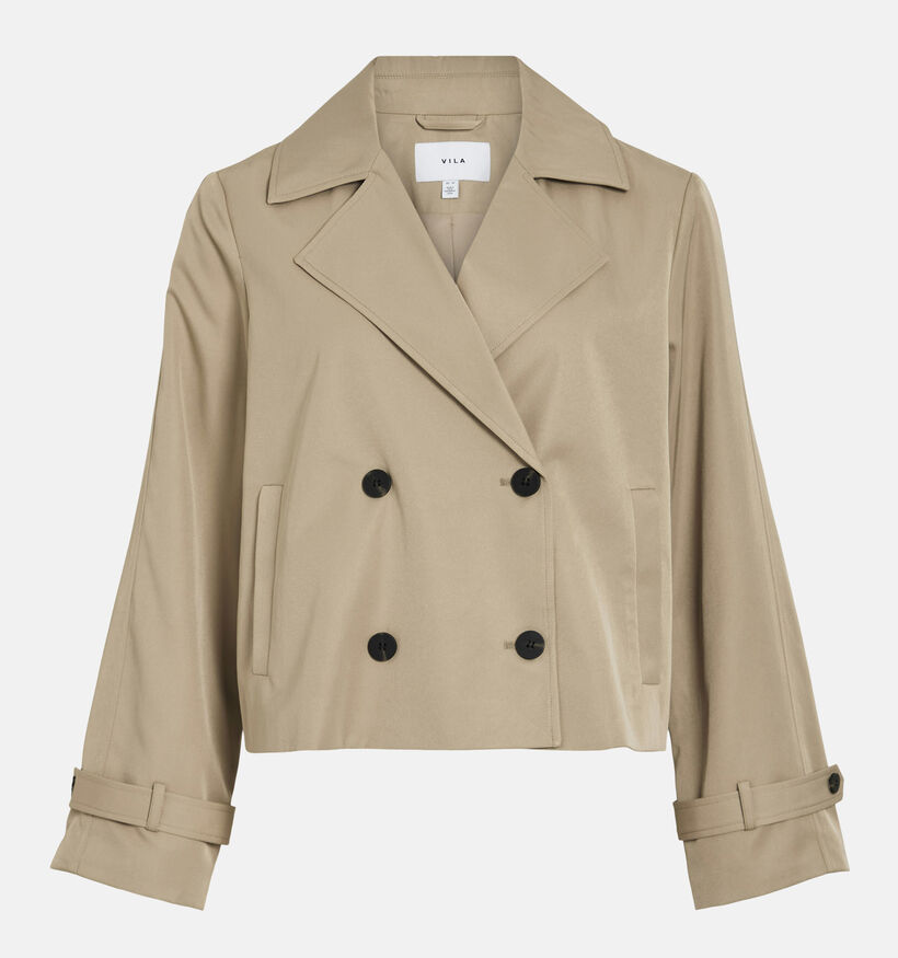 Vila Addison Manteau court en Beige pour femmes (368073)