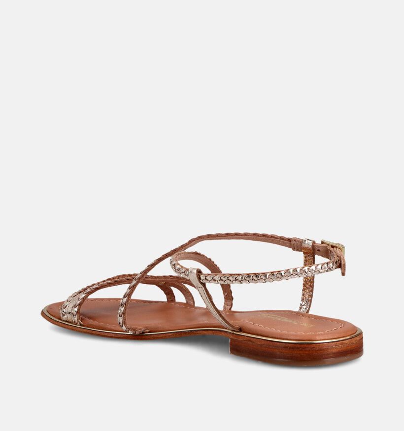 Les Tropeziennes Homage Sandales plates en Or pour femmes (373235)