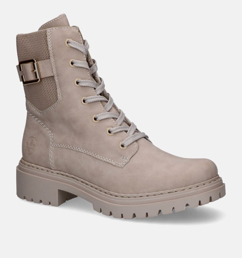 Rieker Boots à lacets en Écru pour femmes (347439)