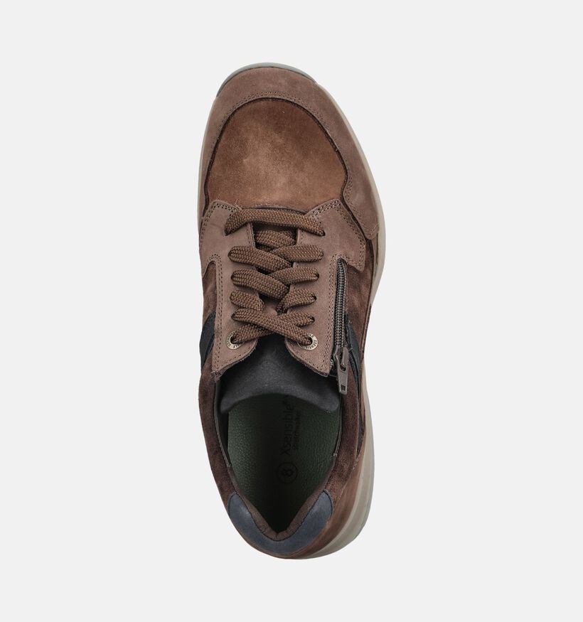 Xsensible SWX14 Donkerbruine Schoenen met Veter en Rits voor heren (379246) - geschikt voor steunzolen