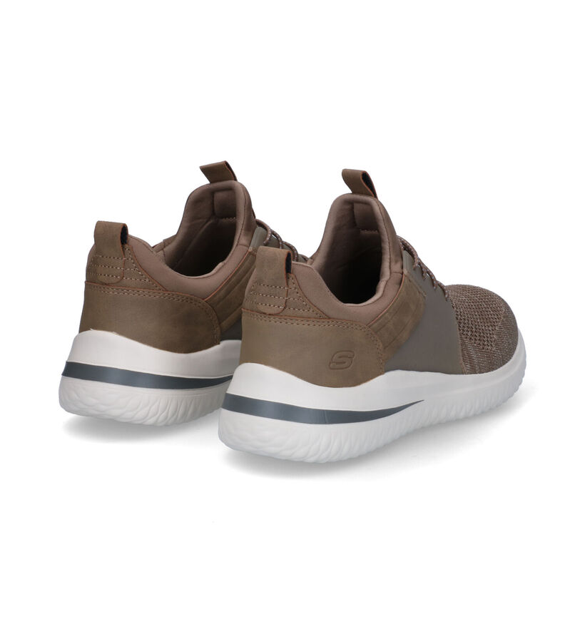 Skechers Delson Kaki Slip-on Sneakers voor heren (318132)