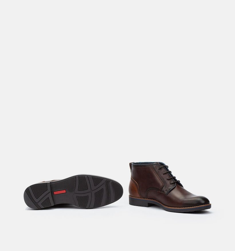 Pikolinos Leon Donkerbruine Geklede Veterschoenen voor heren (379264) - geschikt voor steunzolen