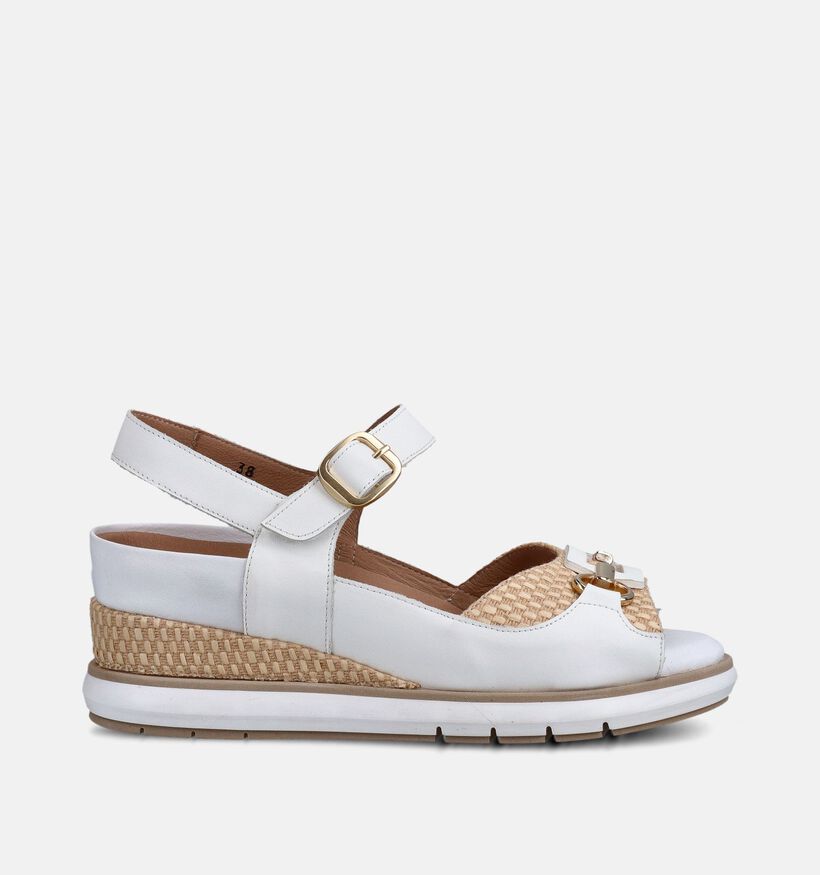 Piesanto Witte Sleehak Sandalen voor Steunzolen voor dames (373789) - geschikt voor steunzolen