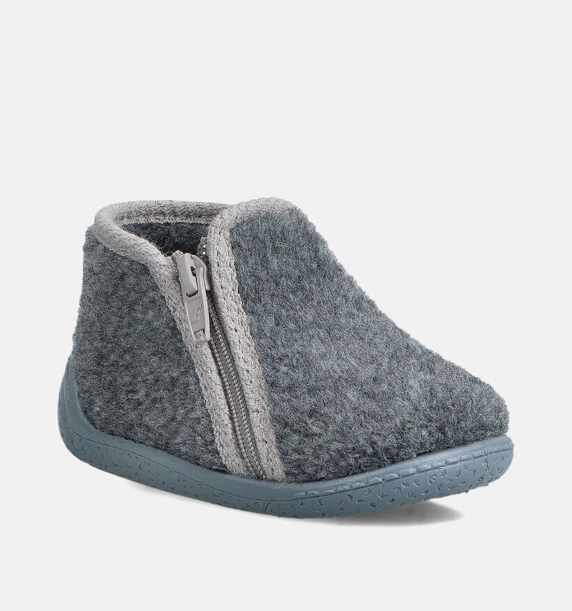 Milo & Mila Xadag Grijze Pantoffels voor jongens, meisjes (364925) - geschikt voor steunzolen