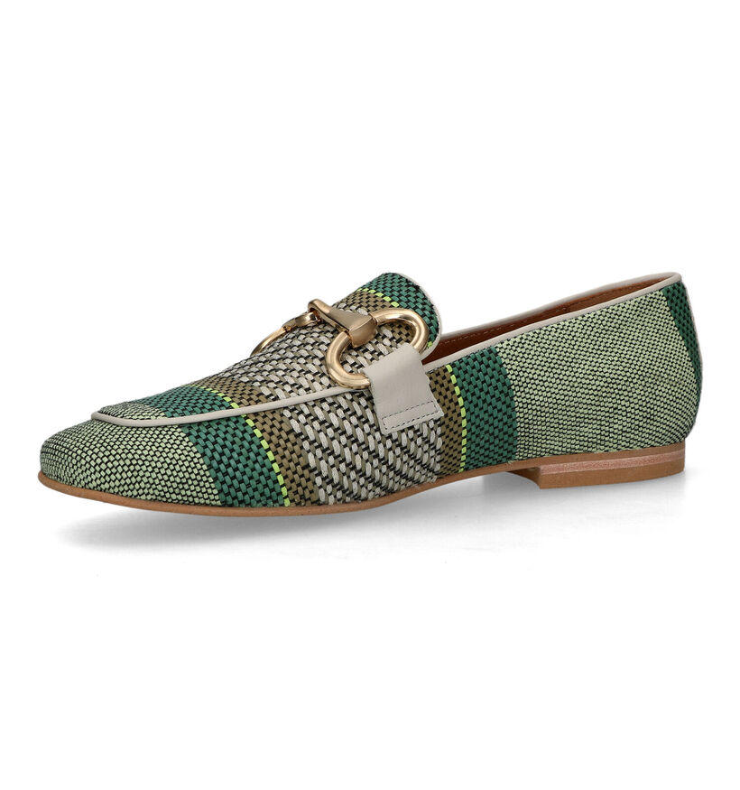 Jhay Loafers en Vert en textile (325531)