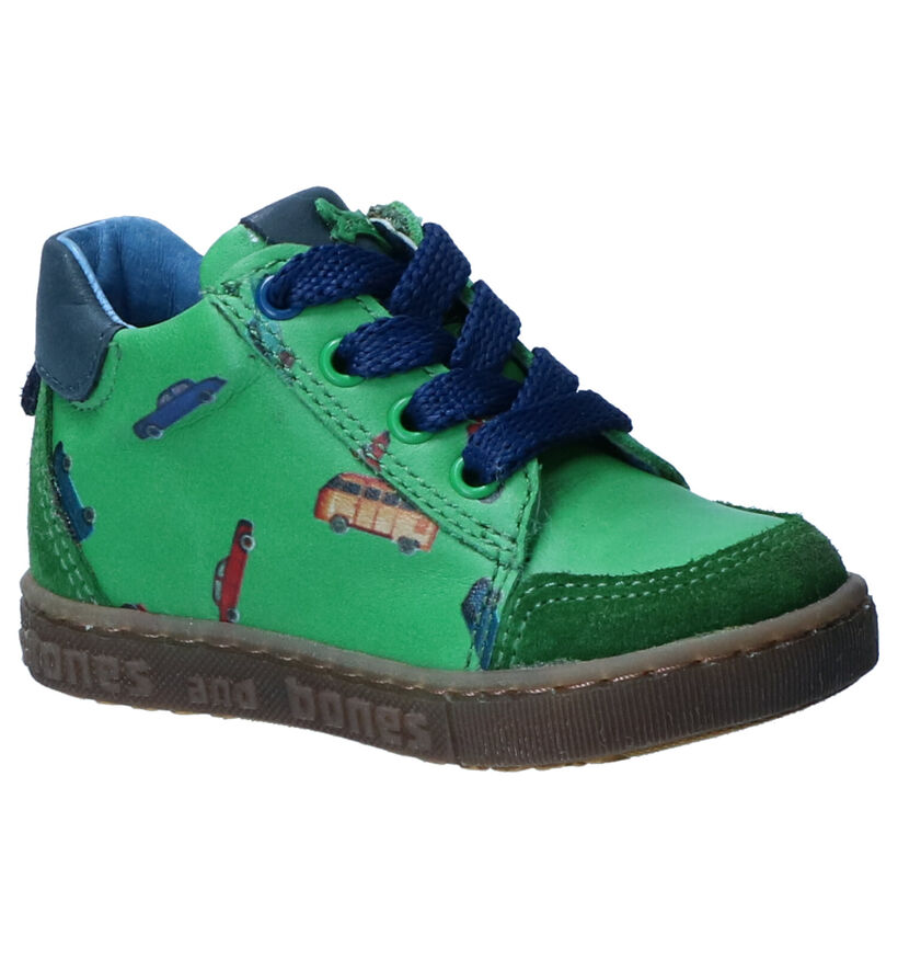 STONES and BONES COOP Chaussures à lacets en Vert en cuir (255455)