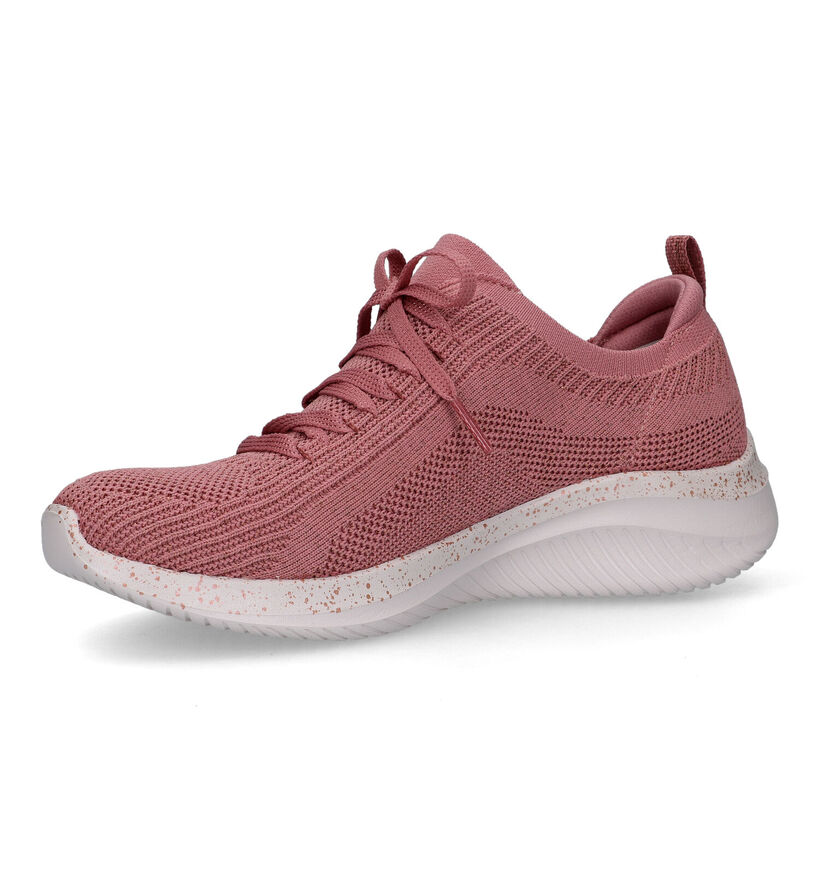 Skechers Ultra Flex Baskets en Rose pour femmes (321372)