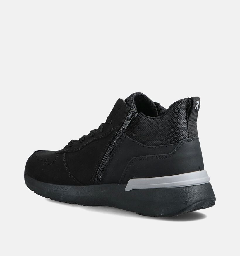 Rieker Zwarte Hoge Veterschoenen voor heren (363518) - geschikt voor steunzolen