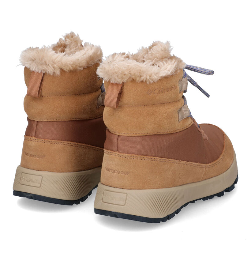 Columbia Slopside Peak Bottes de Neige en Cognac pour femmes (312431) - pour semelles orthopédiques