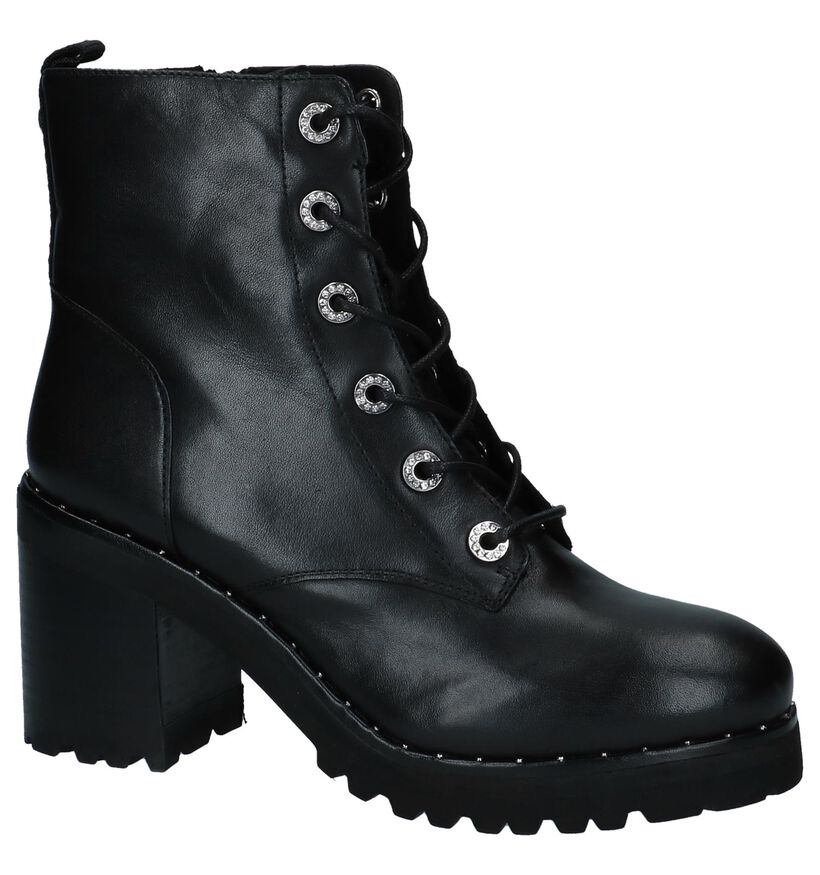 Steve Madden Xina Bottillons en Noir en cuir (225283)