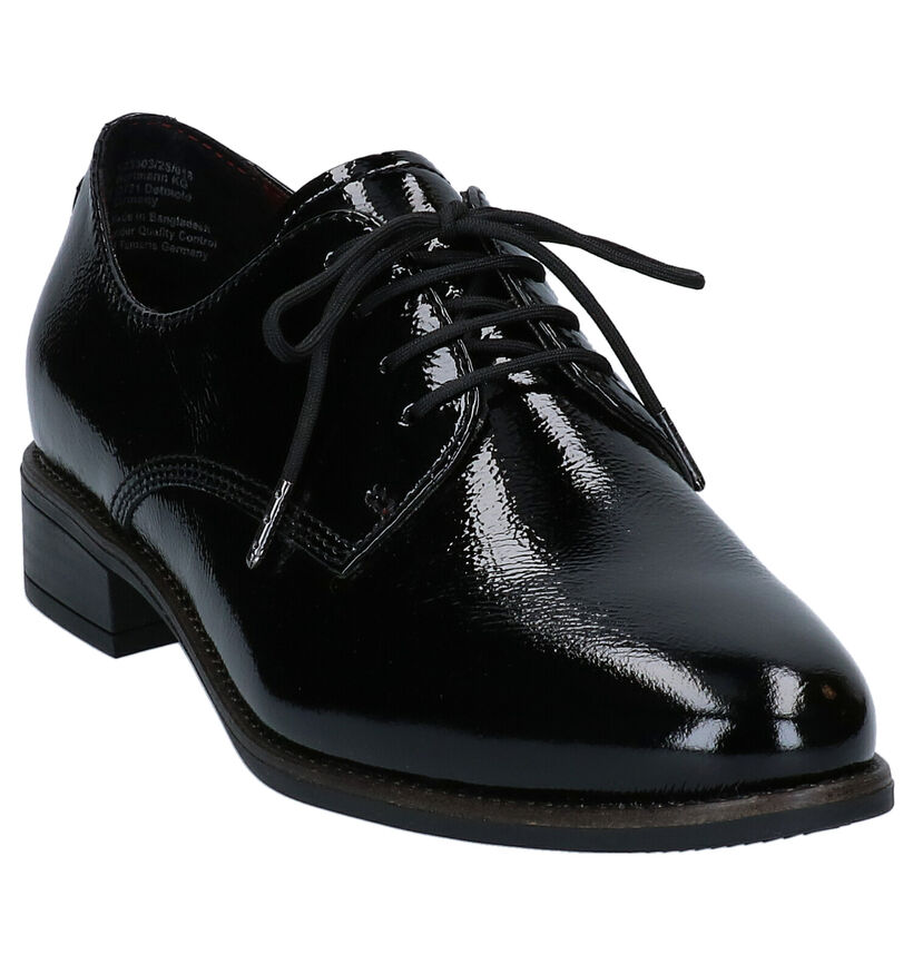 Tamaris TOUCH it Chaussures à Lacets Oxford en Noir en cuir (280735)