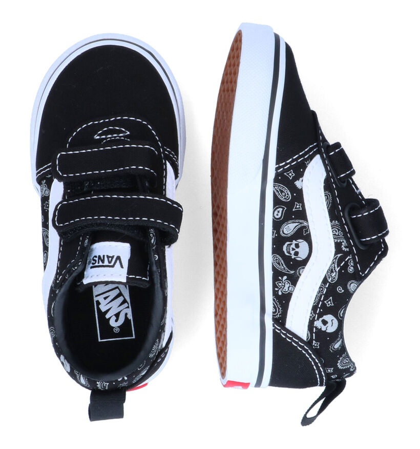 Vans Ward Skull Bandana Zwarte Sneakers in kunstleer (303046)