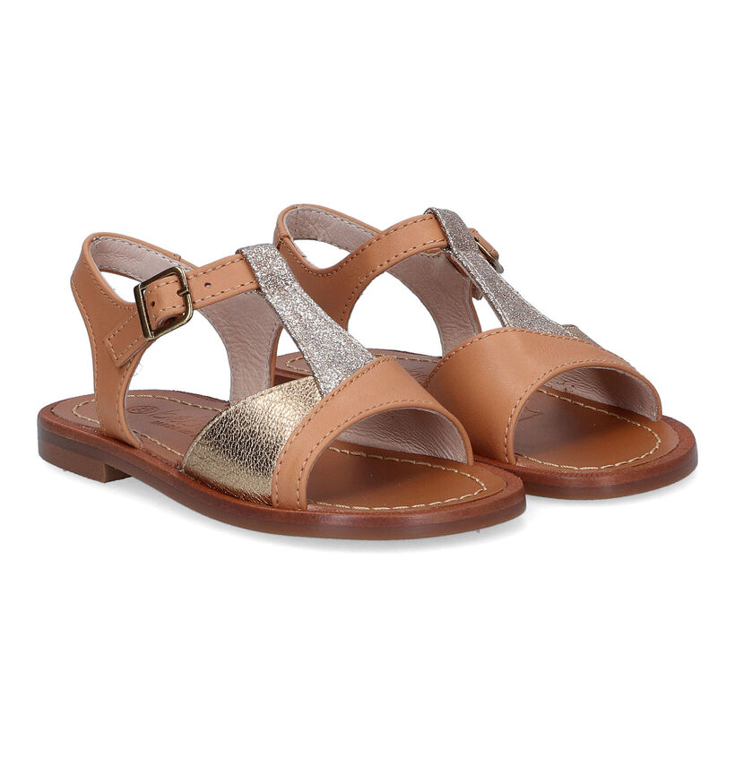 Beberlis Cognac Sandalen in leer (306995)
