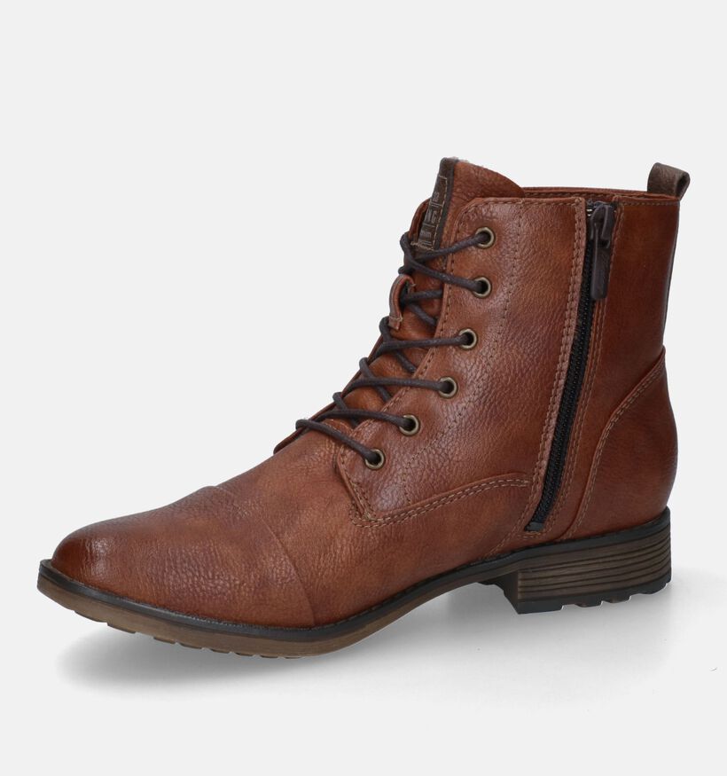 Mustang Boots à lacets en Cognac pour femmes (313807)