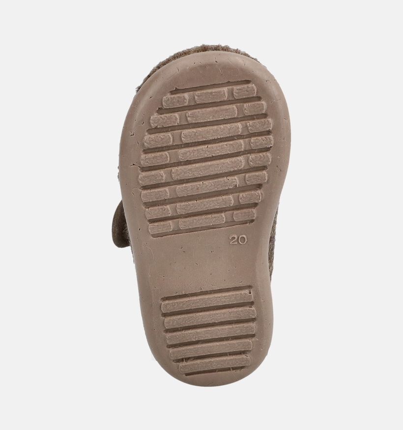Milo & Mila Bruine Gesloten Babypantoffels voor jongens, meisjes (381141) - geschikt voor steunzolen