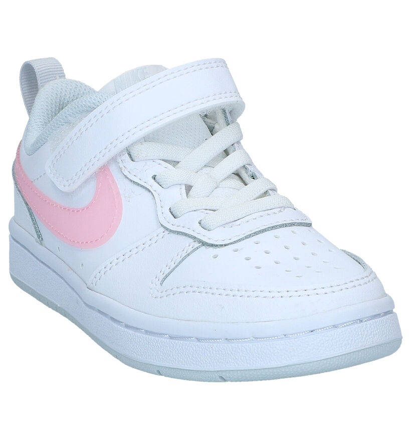 Nike Court Borough Low Baskets en Blanc pour filles, garçons (302140)
